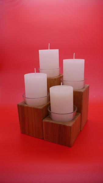 Kerzenhalter 4er Set in Kirsch